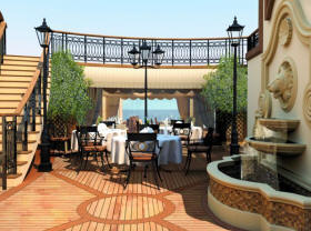 Cunard Croisiere 2010/2011 princess grill court yard