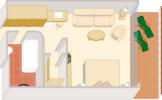 cunard queen mary 2 croisiere junior suite p1/p2