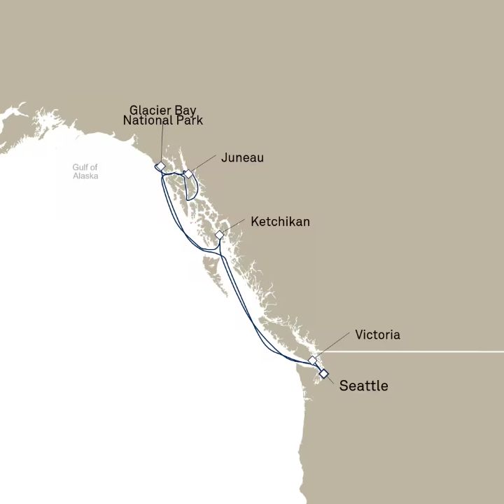 Carte de l’itinéraire Queen Elizabeth, Seattle, WA, États-Unis → Seattle, WA, États-Unis
