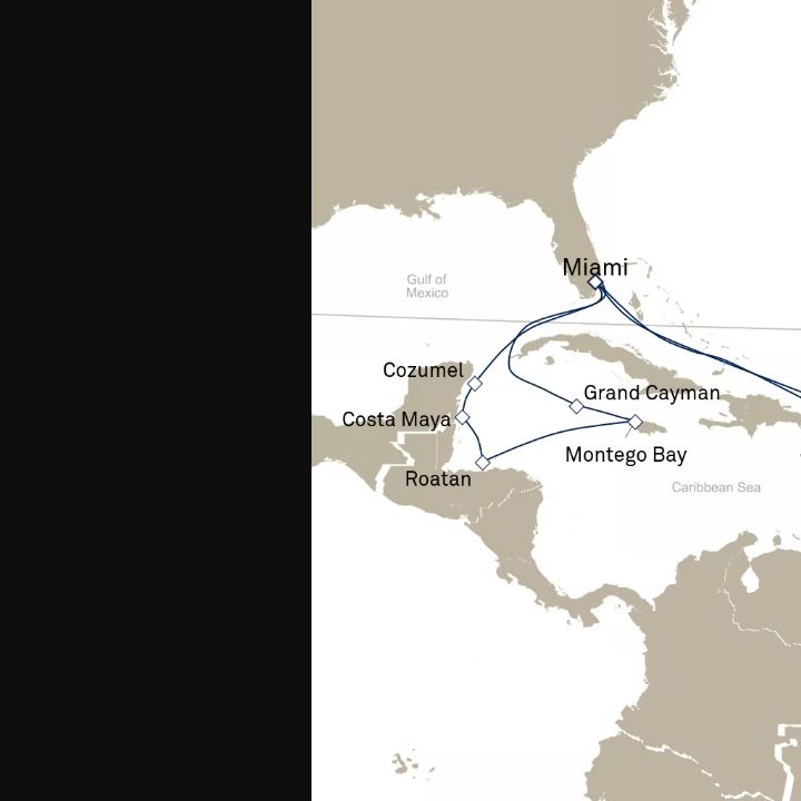 Carte de l’itinéraire Queen Elizabeth, Miami, FL, États-Unis → Miami, FL, États-Unis