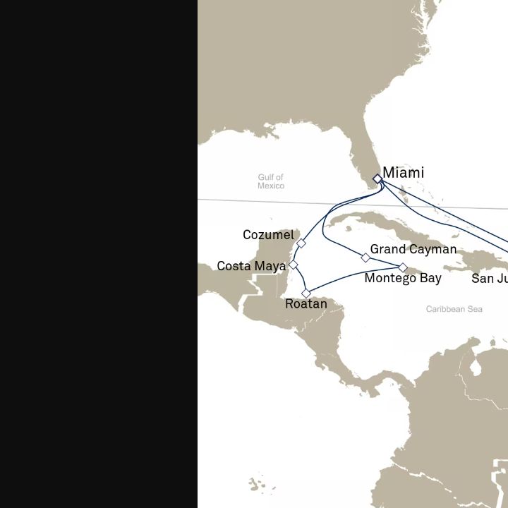 Carte de l’itinéraire Queen Elizabeth, Miami, FL, États-Unis → Miami, FL, États-Unis