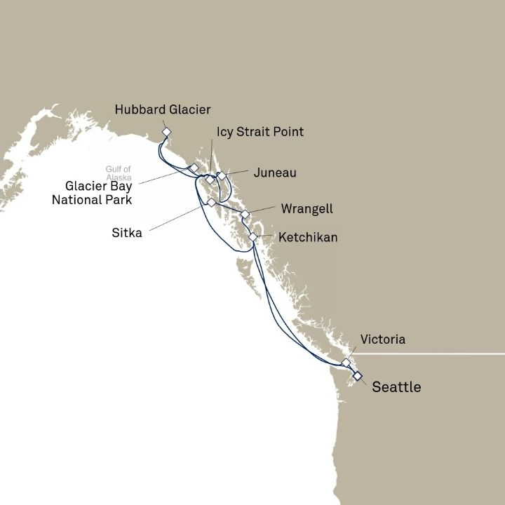 Carte de l’itinéraire Queen Elizabeth, Seattle, WA, États-Unis → Seattle, WA, États-Unis