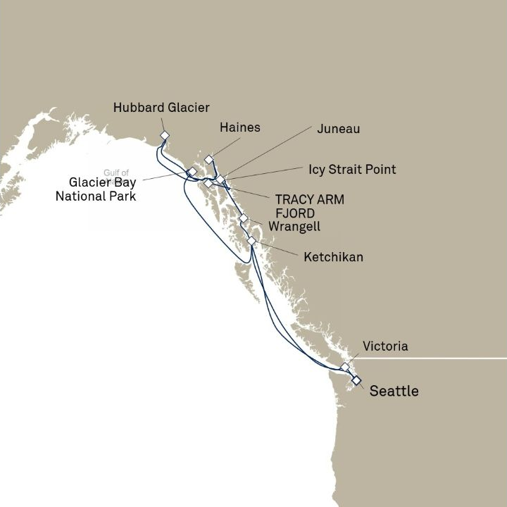 Carte de l’itinéraire Queen Elizabeth, Seattle, WA, États-Unis → Seattle, WA, États-Unis