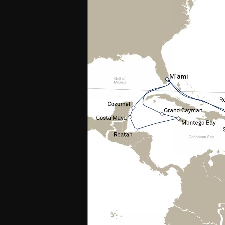 Carte de l’itinéraire Queen Elizabeth, Miami, FL, États-Unis → Miami, FL, États-Unis