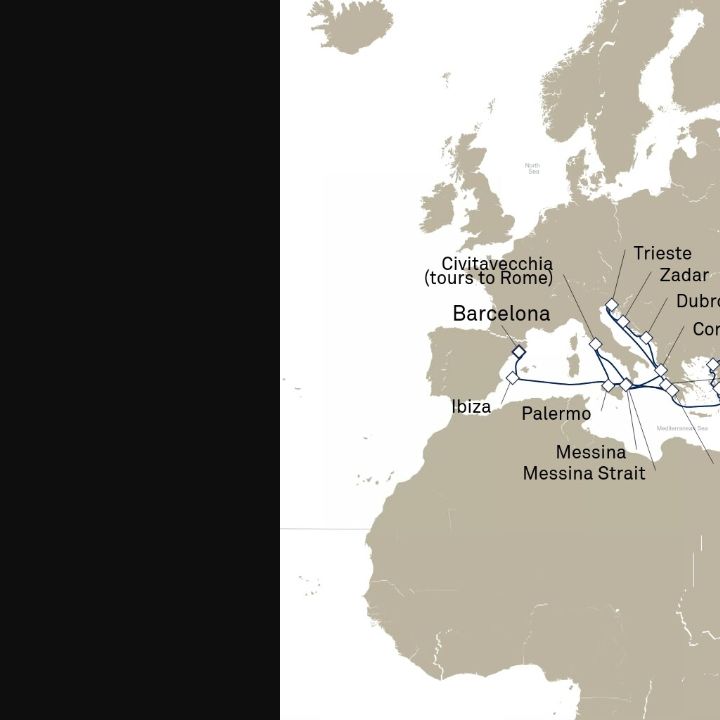 Carte de l’itinéraire Queen Elizabeth, Istanbul, Turquie → Barcelone, Espagne
