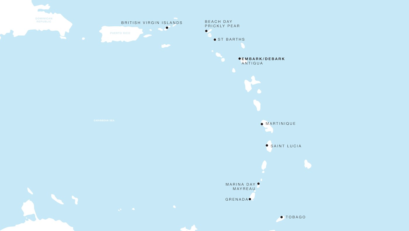 Carte de l’itinéraire Four Seasons One, Saint John's Round Trip