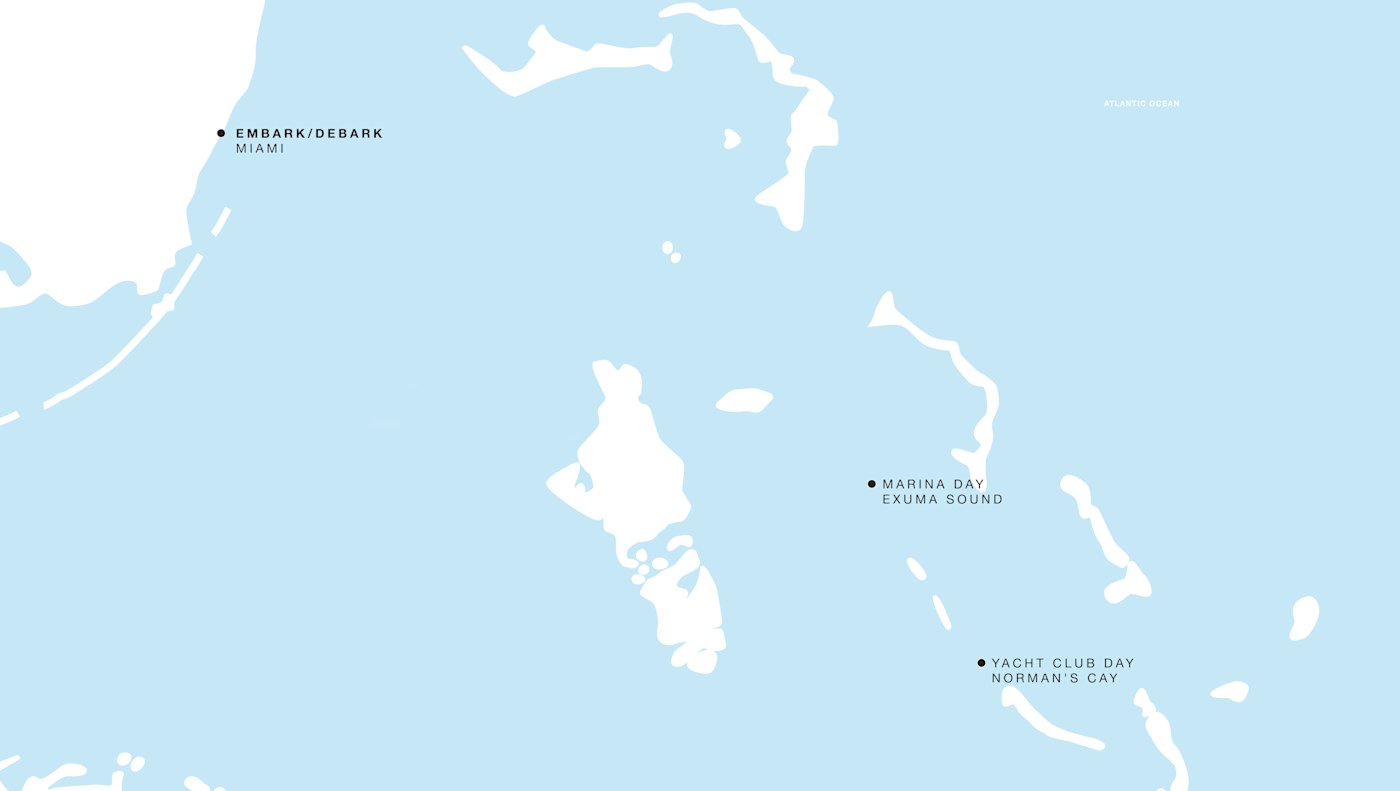 Carte de l’itinéraire Four Seasons One, Miami, Florida Round Trip