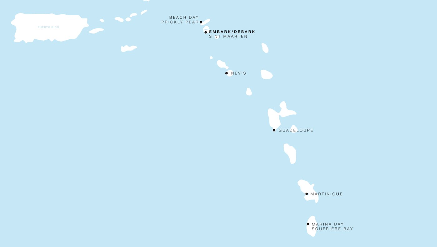 Carte de l’itinéraire Four Seasons One, Philipsburg Round Trip