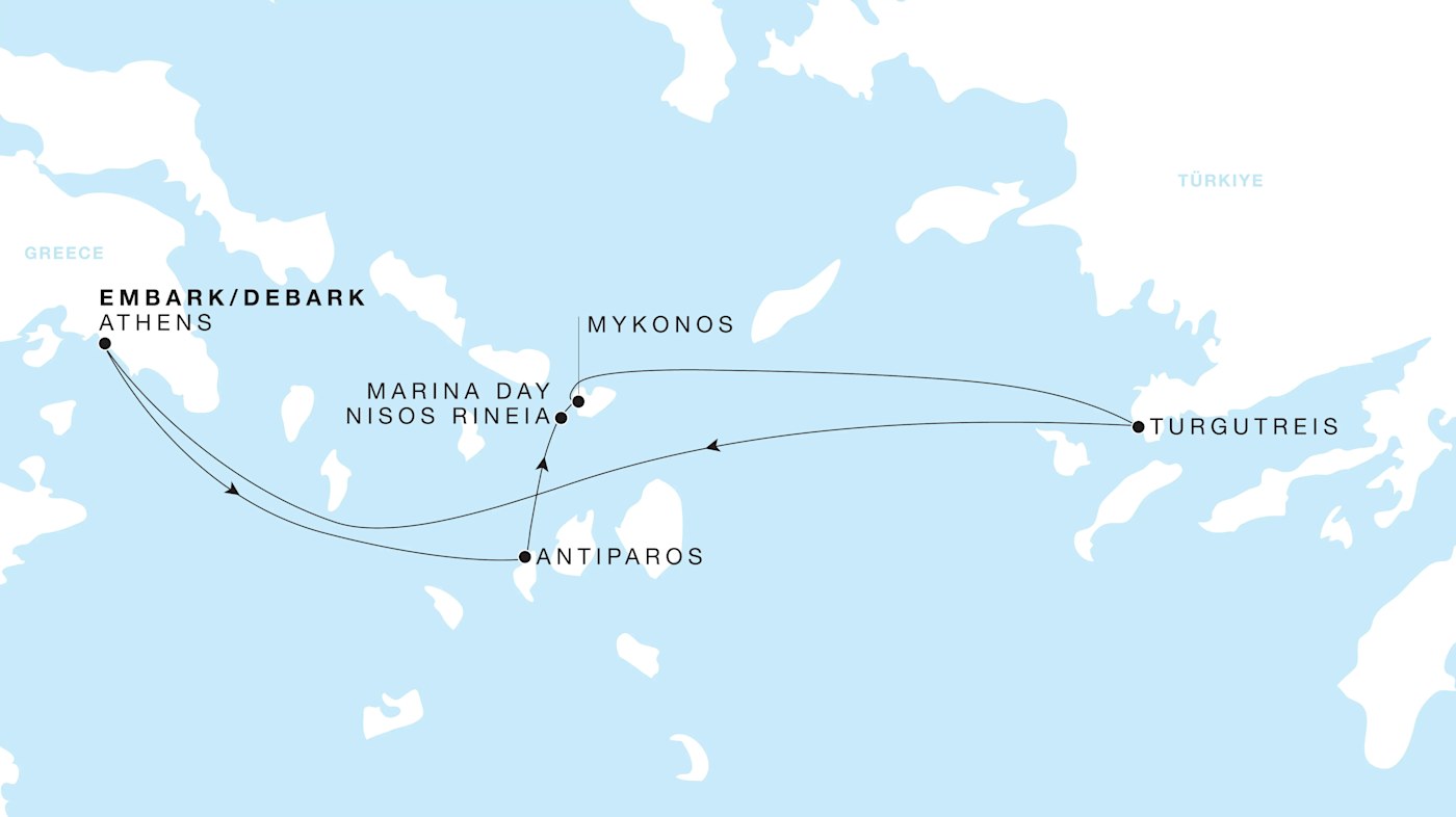 Carte de l’itinéraire Four Seasons One, Athènes Round Trip