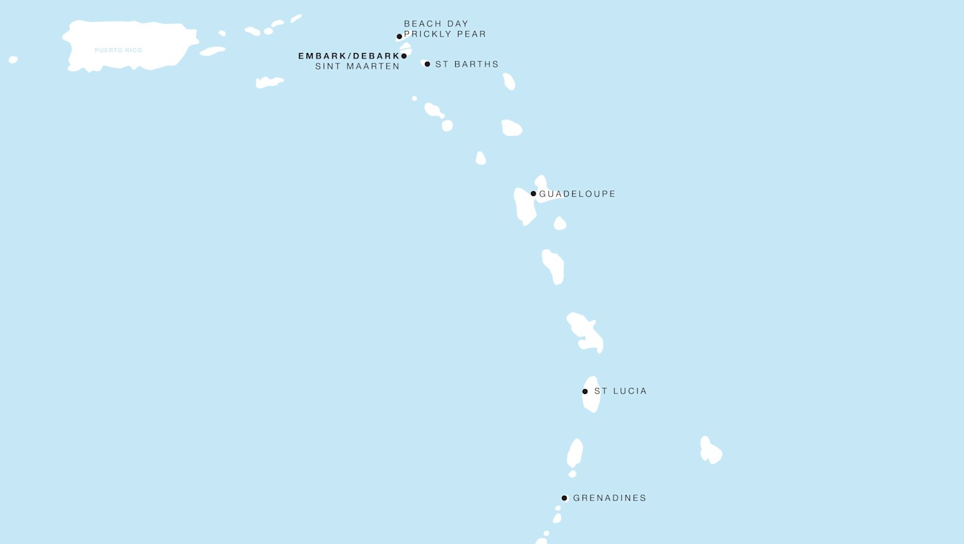 Carte de l’itinéraire Four Seasons One, Philipsburg Round Trip