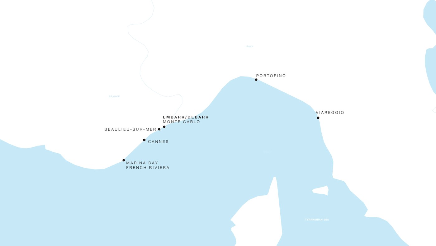 Carte de l’itinéraire Four Seasons Two, Monte Carlo Round Trip