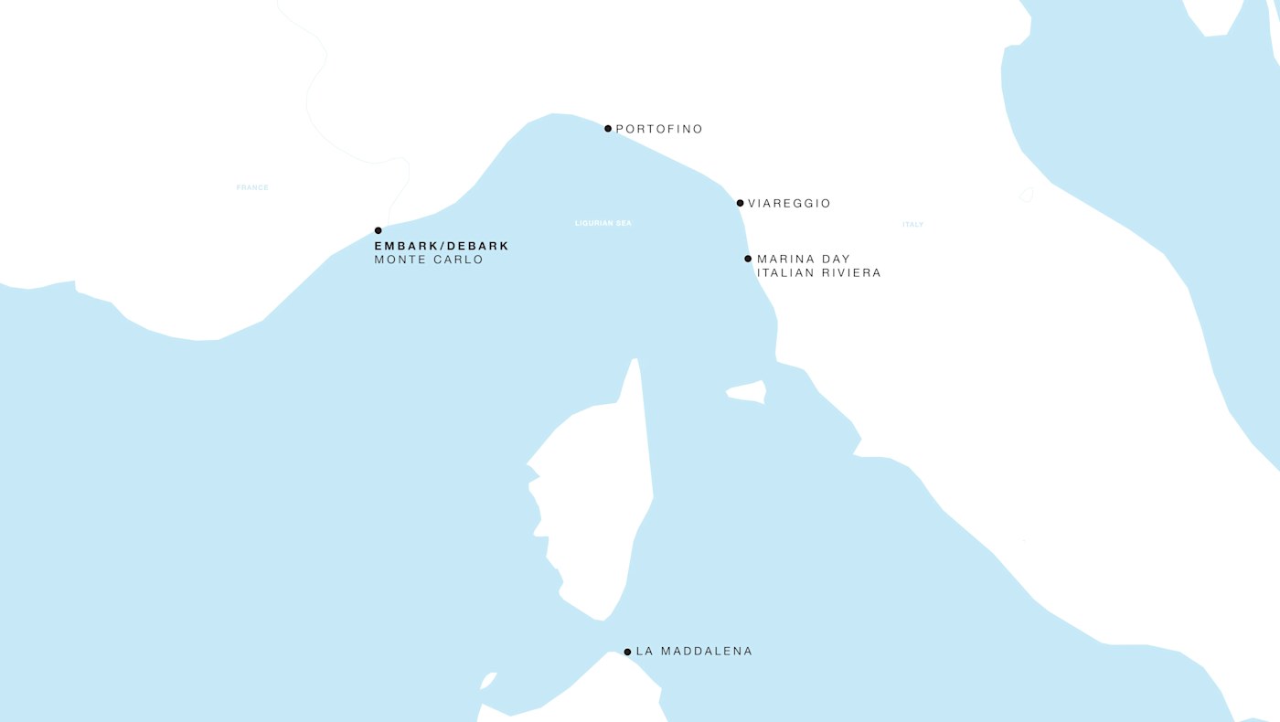 Carte de l’itinéraire Four Seasons Two, Monte Carlo Round Trip