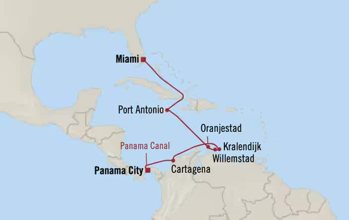 Carte de l’itinéraire Nautica, Panama, Panama → Miami
