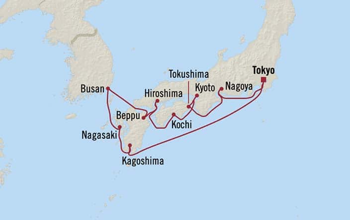 Carte de l’itinéraire Regatta, Tokyo → Tokyo (Yokohama)