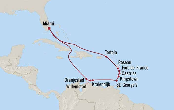 Carte de l’itinéraire Sirena, Miami → Miami