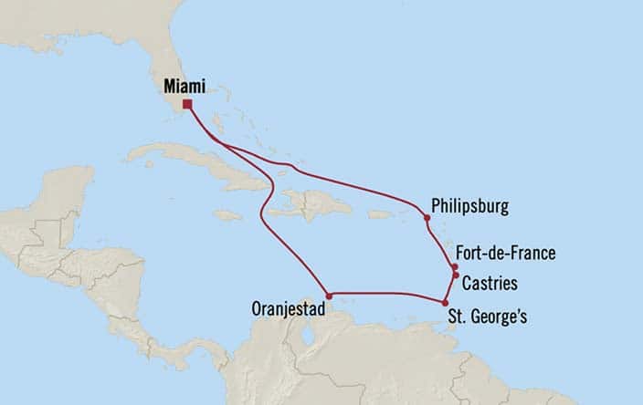 Carte de l’itinéraire Sonata, Miami → Miami