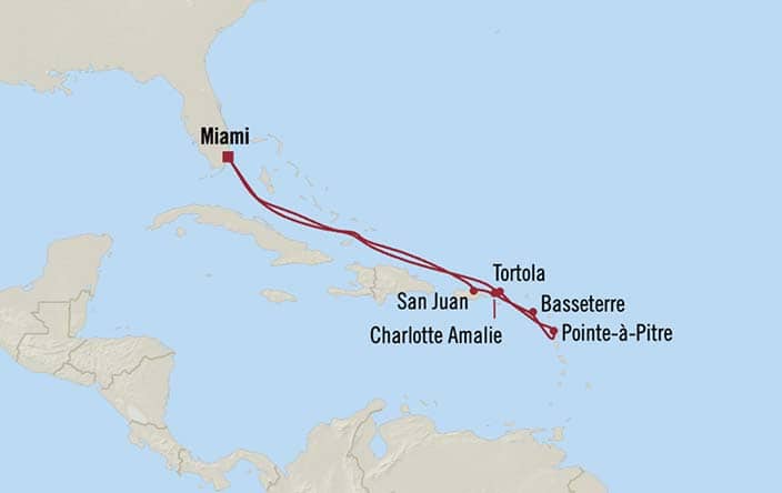 Carte de l’itinéraire Sonata, Miami → Miami