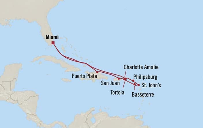 Carte de l’itinéraire Sonata, Miami → Miami