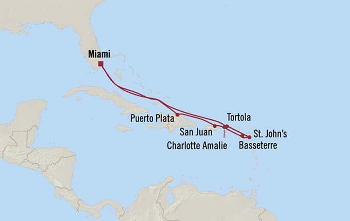 Carte de l’itinéraire Sonata, Miami → Miami