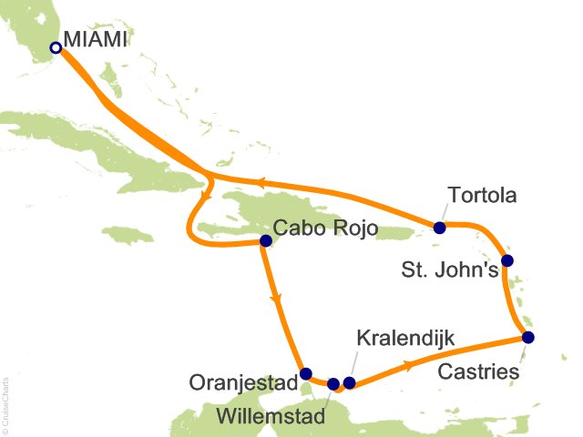 Carte de l’itinéraire Sonata, Miami → Miami