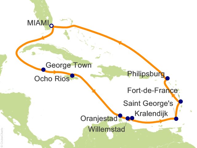 Carte de l’itinéraire Sonata, Miami → Miami