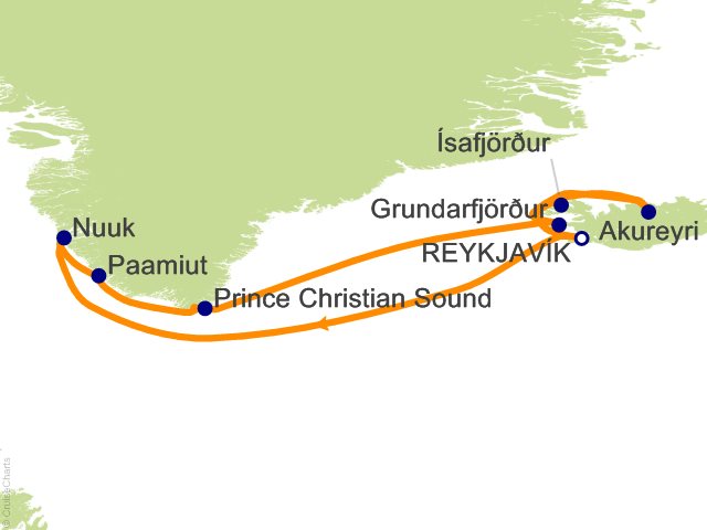 Carte de l’itinéraire Vista, Reykjavík → Reykjavík