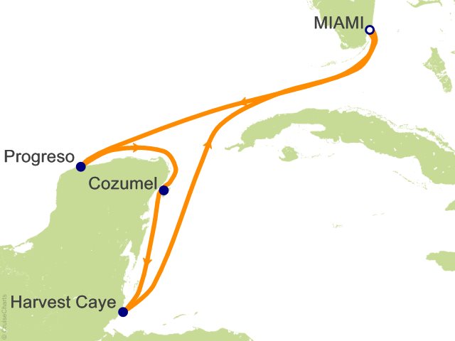 Carte de l’itinéraire Vista, Miami → Miami