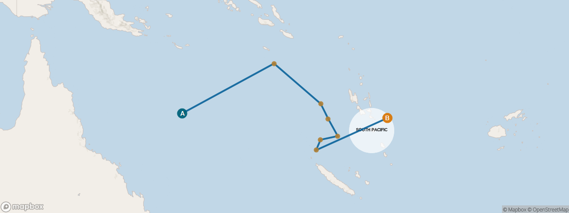Carte de l’itinéraire Seven Seas Navigator, Cairns → Lautoka