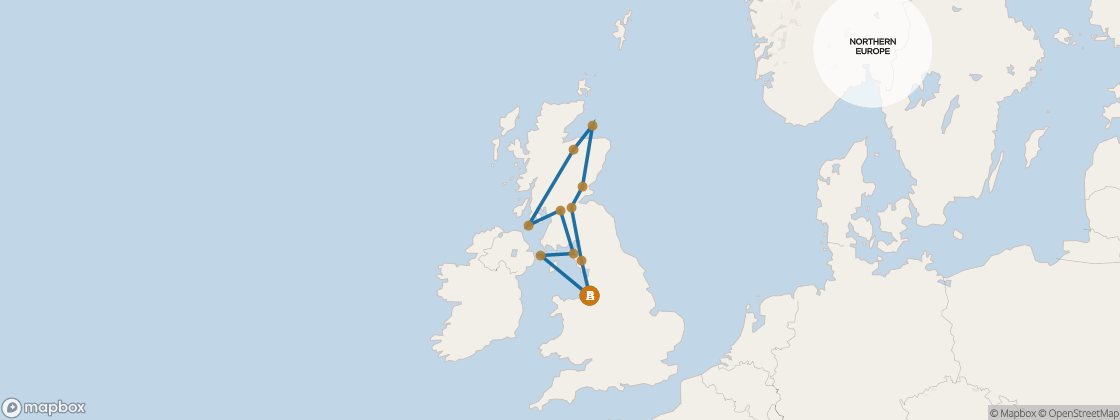 Carte de l’itinéraire Seven Seas Voyager, Londres (Southampton) → Londres (Southampton)