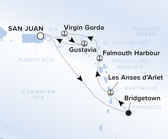 Carte de l’itinéraire Ilma, Aller-retour au départ de San Juan