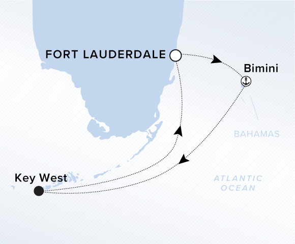 Carte de l’itinéraire Ilma, Aller-retour au départ de Fort Lauderdale, Florida