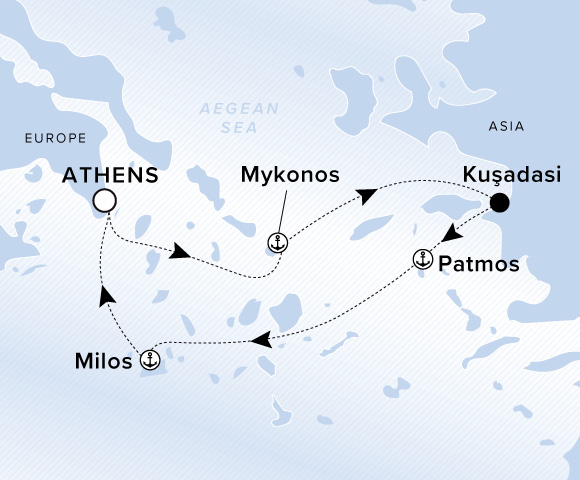 Carte de l’itinéraire Ilma, Athènes (Lavrion) → Athènes (Le Pirée)