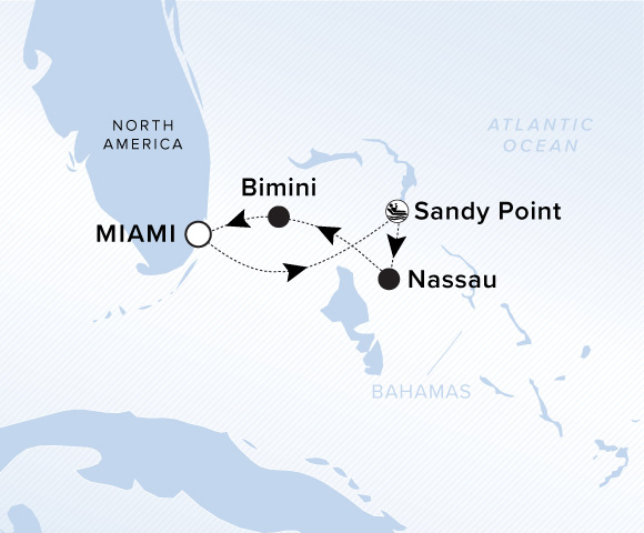 Carte de l’itinéraire Ilma, Aller-retour au départ de Miami, Florida