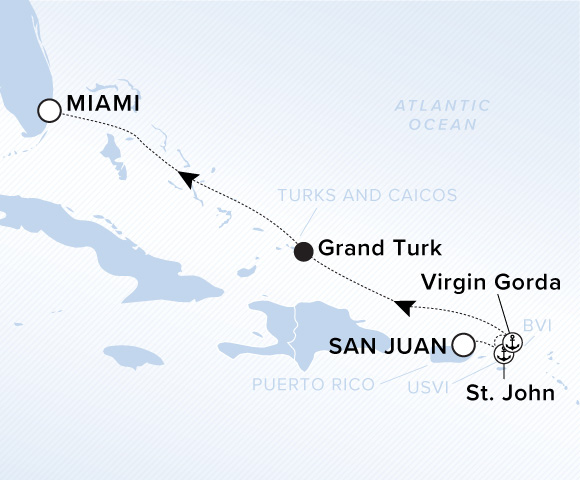 Carte de l’itinéraire Ilma, San Juan → Miami, Florida