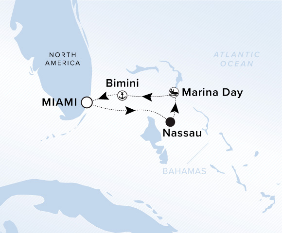 Carte de l’itinéraire Ilma, Aller-retour au départ de Miami, Florida
