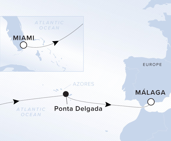Carte de l’itinéraire Ilma, Miami, Florida → Málaga