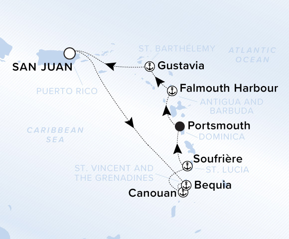 Carte de l’itinéraire Ilma, Aller-retour au départ de San Juan