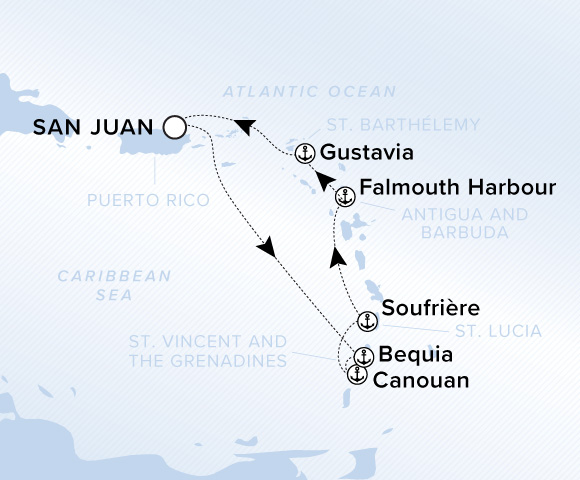 Carte de l’itinéraire Ilma, Aller-retour au départ de San Juan