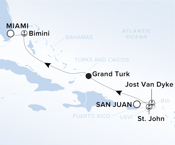 Carte de l’itinéraire Ilma, San Juan → Miami, Florida