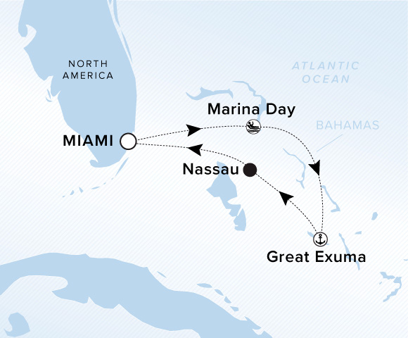 Carte de l’itinéraire Ilma, Aller-retour au départ de Miami, Florida