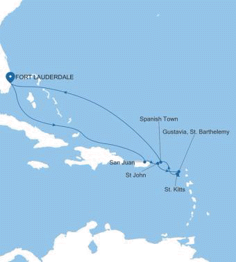 Carte de l’itinéraire Silver Ray, Fort Lauderdale → Fort Lauderdale