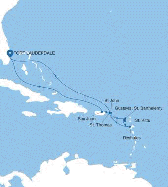 Carte de l’itinéraire Silver Ray, Fort Lauderdale → Fort Lauderdale