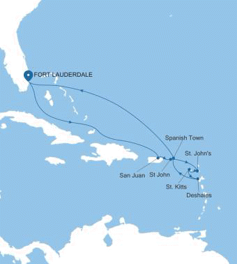 Carte de l’itinéraire Silver Ray, Fort Lauderdale → Fort Lauderdale