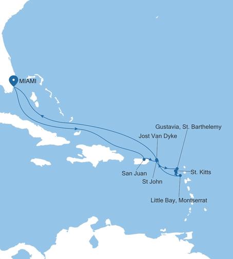 Carte de l’itinéraire Silver Shadow, Miami, FL → Miami, FL